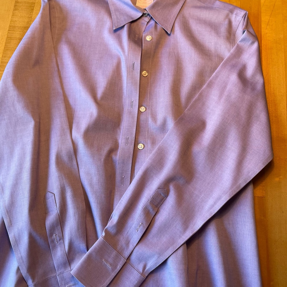 Brooks Brothers tailored button down, size 10 petite lavender.